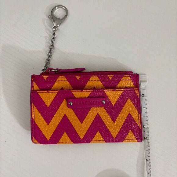 Vera Bradley Slim Coin Purse W/ Key  “ZIGGY ZAGS” Pattern (2014) RETIRED - Picture 4 of 12